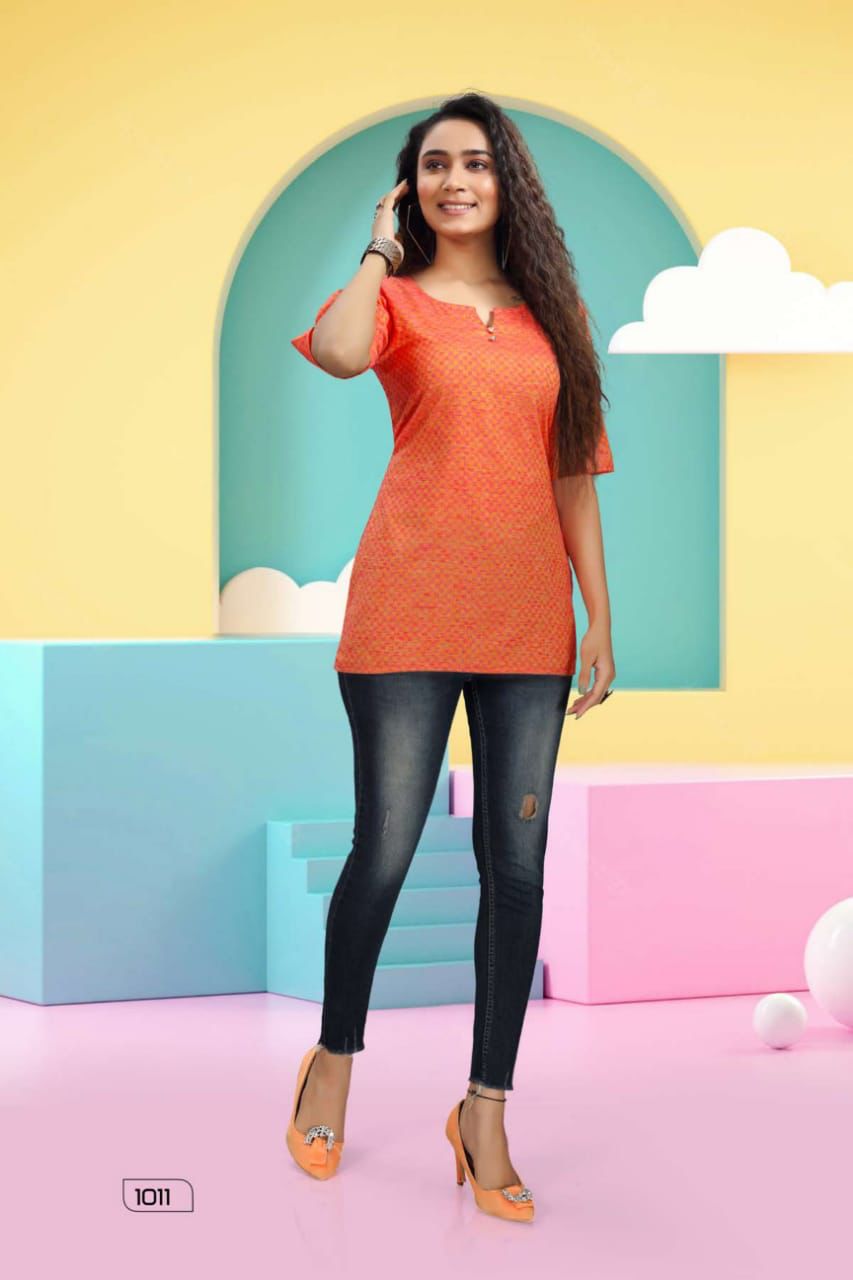 Hickup 1001 New Regular Wear Heavy Cotton Designer Ladies Top Collection